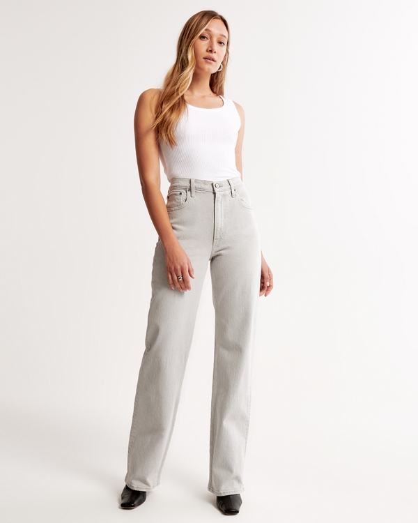 High Rise 90s Relaxed Jean, Icy Grey