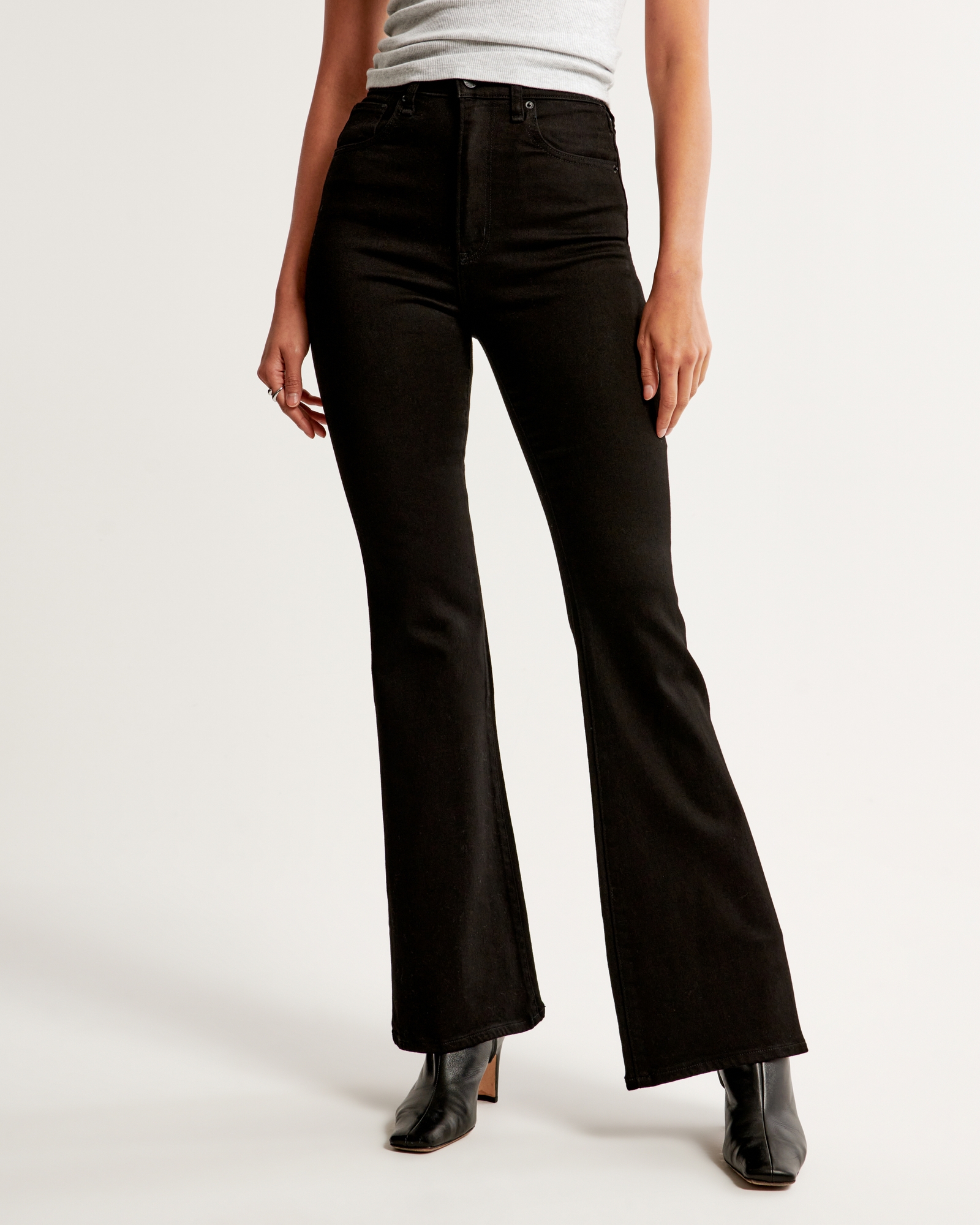 Buy the J Brand Women Black Flare Jeans Sz M 30