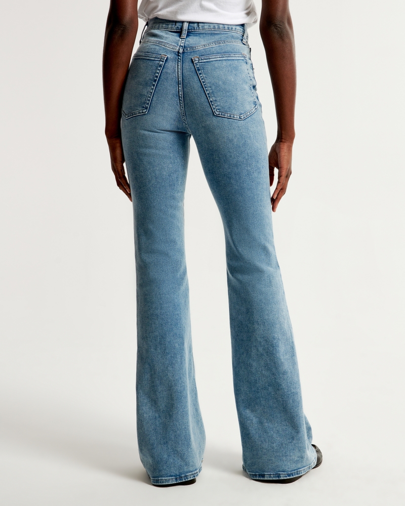 Abercrombie & Fitch Ultra High Rise Kick Flare Jeans Blue Size 28 - $94 -  From Hope