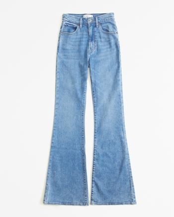 High waisted stretch flare jeans outlet