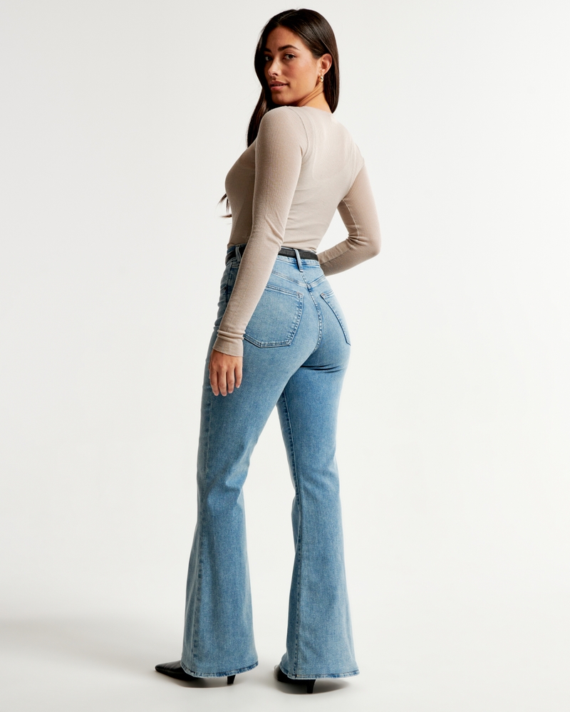 Buy White Stretch Flare Jeans from Next Ireland