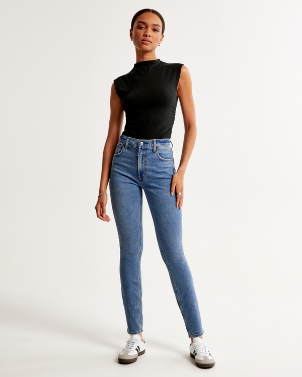 Jeans Skinny talle alto con Lyocell, Ofertas em jeans de mulher