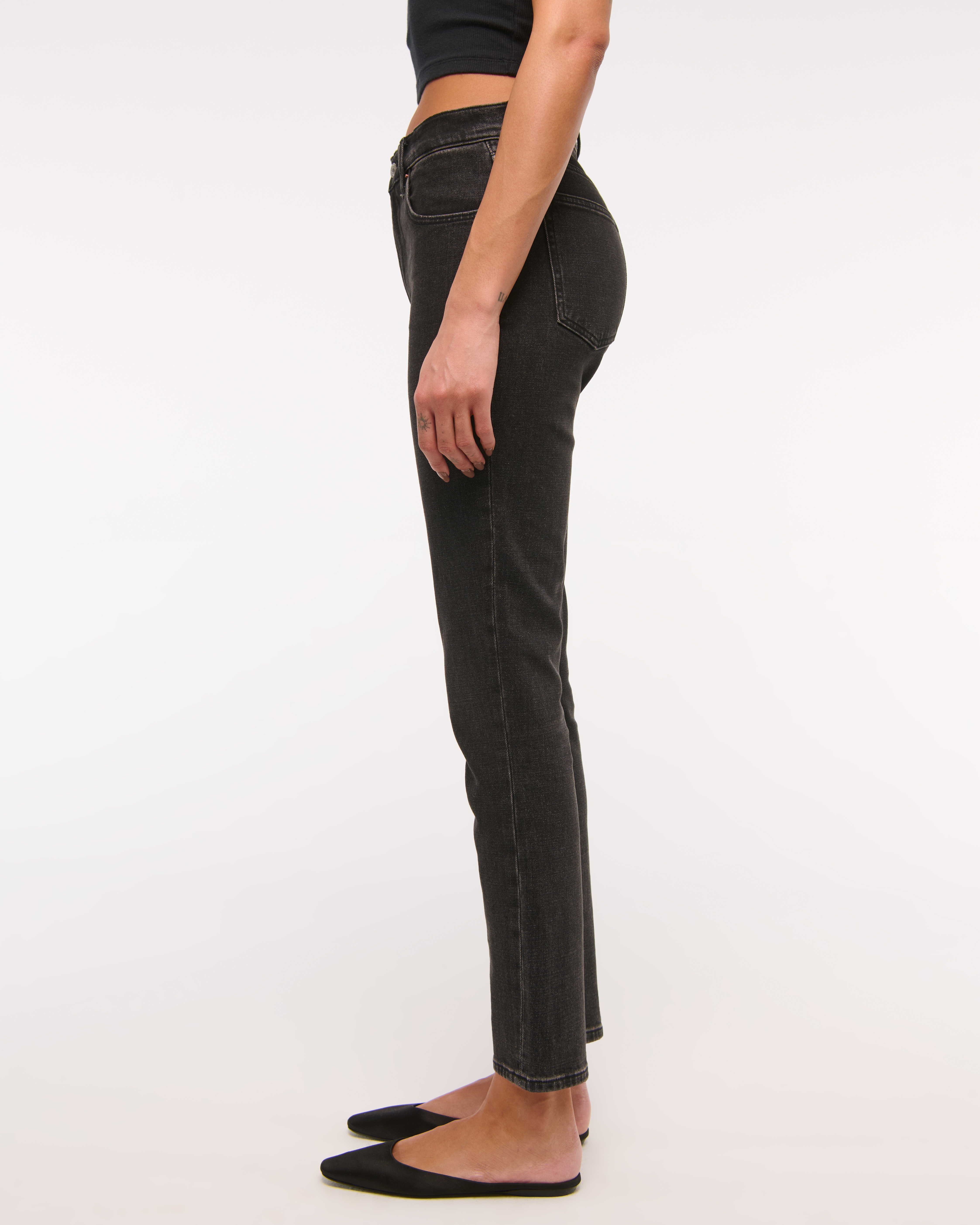 Abercrombie & Fitch High Rise Skinny Jean In Black