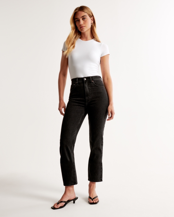 Jeans rectos tiro alto - Mujer