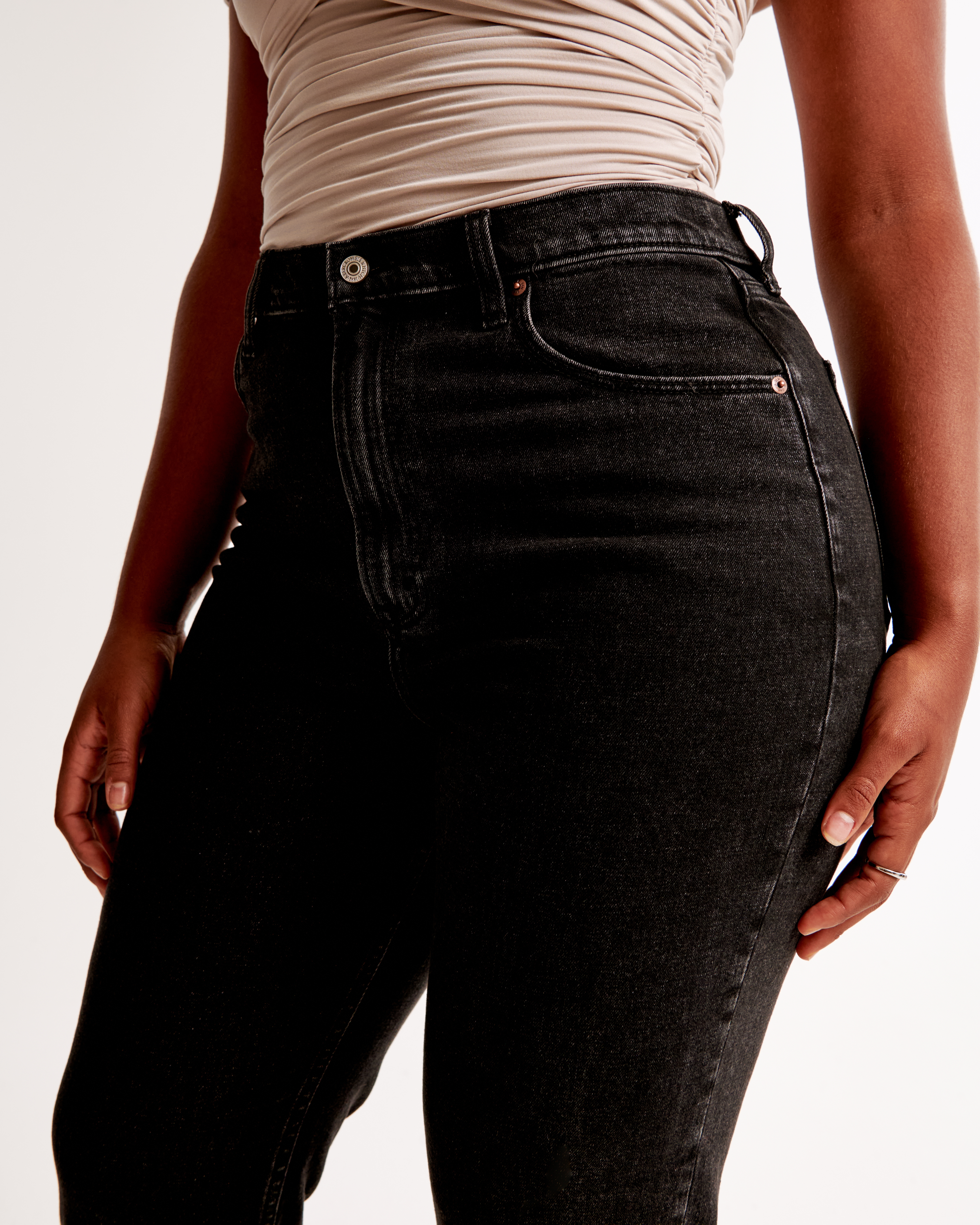 Ultra high sale waisted black jeans