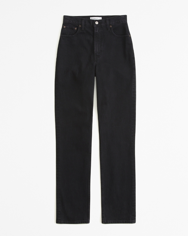 Ultra High Rise 90s Straight Jean, Saturated Black