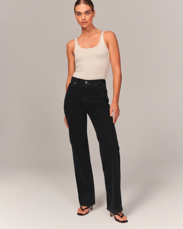 High Rise 90s Relaxed Jean, Black