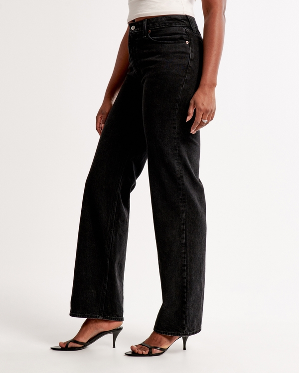 Curve Love High Rise 90s Relaxed Jean, Black view 2