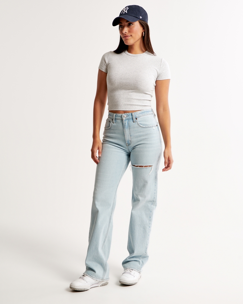 Curvy Abercrombie denim review. Size 16 midsize jean try on. Best curv, Abercrombie Jeans