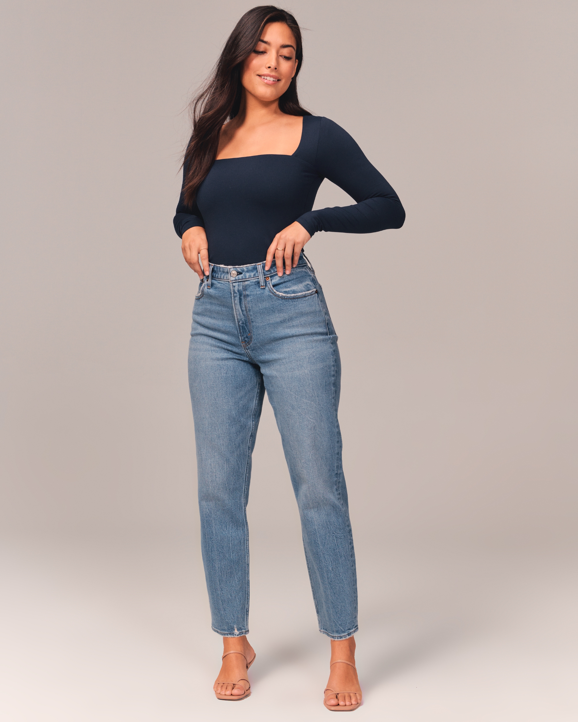 Women s Curve Love High Rise Mom Jean Women s Bottoms