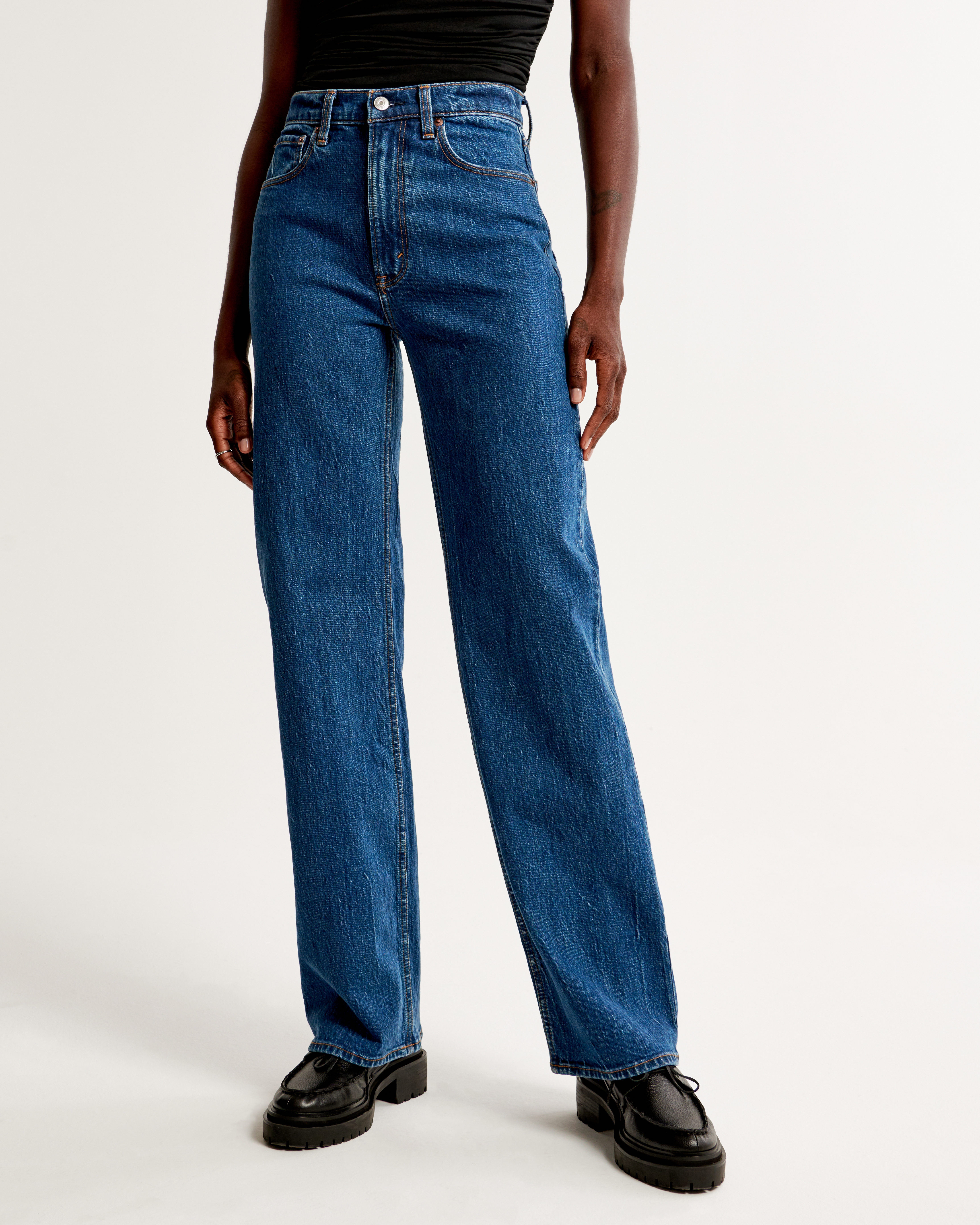 Women's High Rise 90s Relaxed Jean | Women's Bottoms | Abercrombie.com