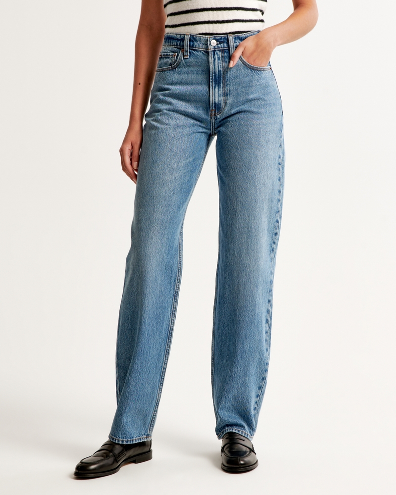 Women's Tapered Jeans: high waist, narrow at the ankle