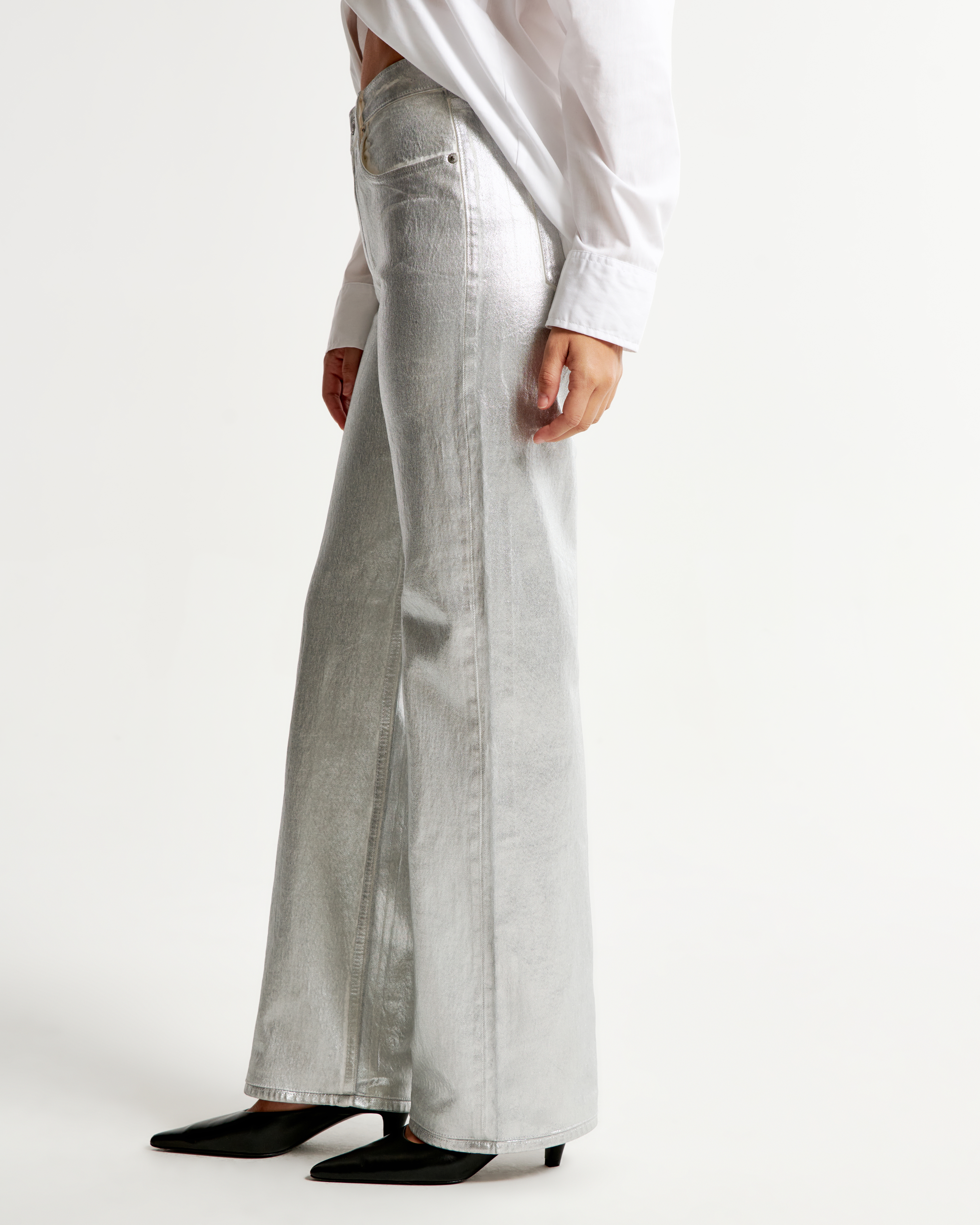 【oan】Refre Curve Wide Denim Curvy Stretch Wide Jean