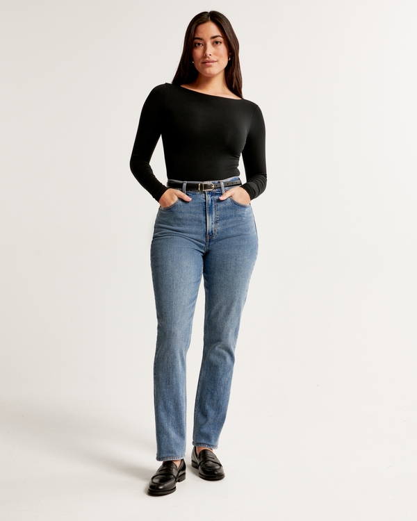 Curve Love Ultra High Rise 90s Slim Straight Jean, Medium