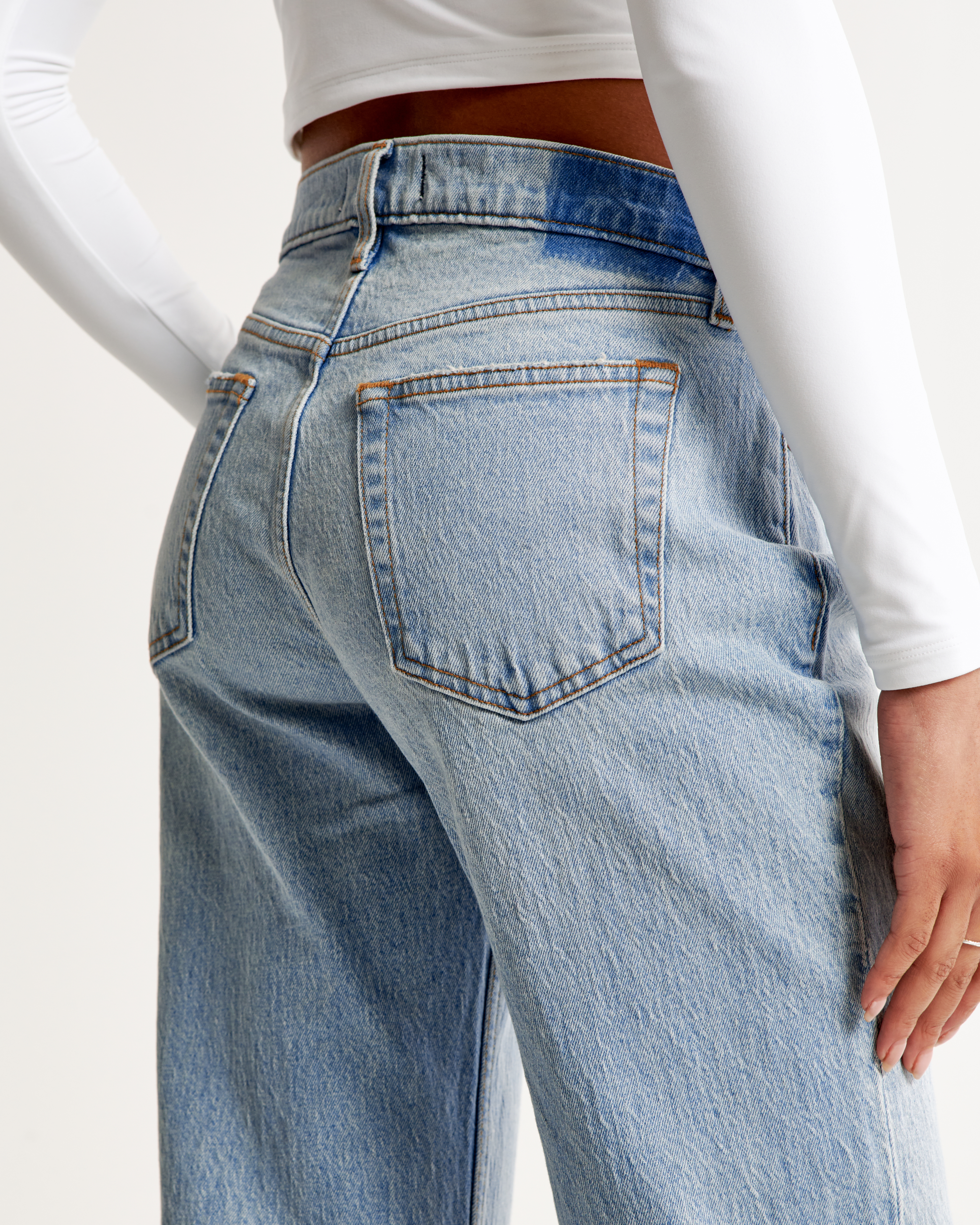 Abercrombie and fitch low sales rise jeans