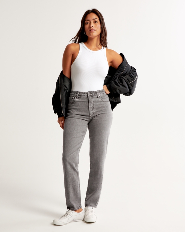 Slim Mom High Ankle Jeans