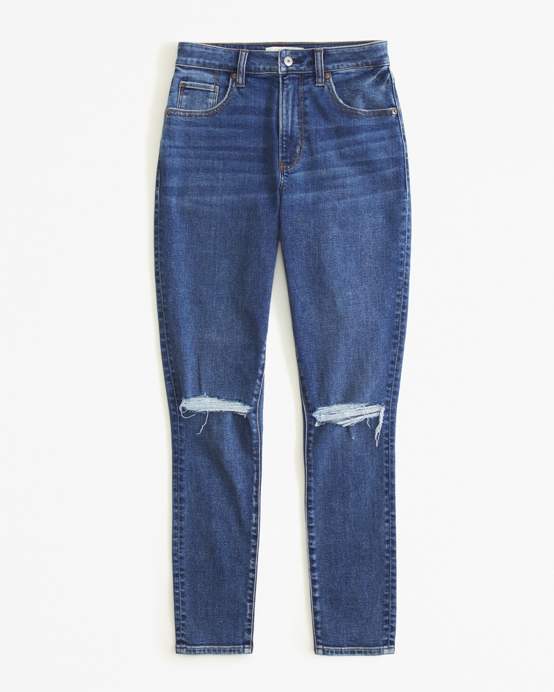 Katrina High Waist Distressed Denim Trousers (Online Exclusive)