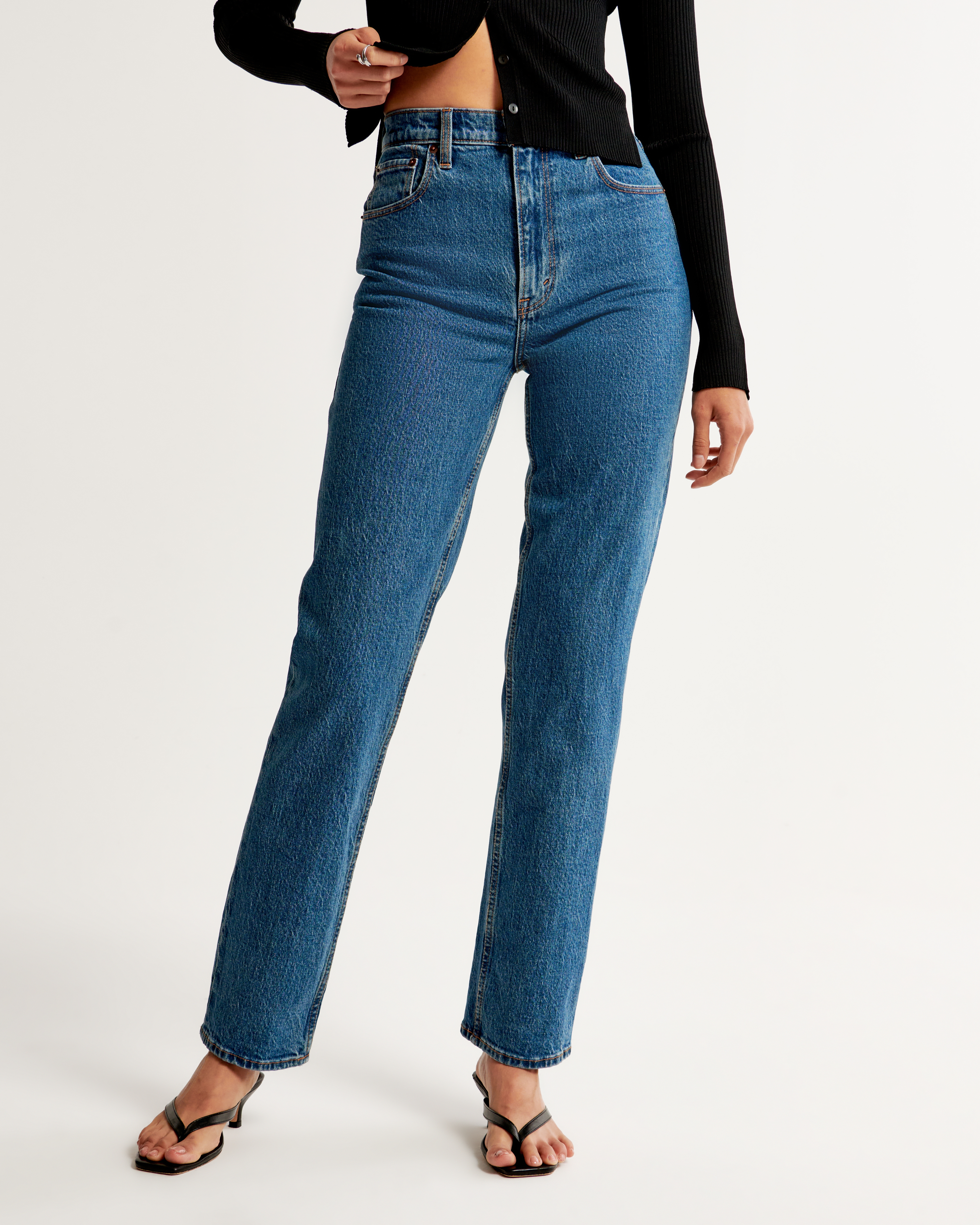 Abercrombie straight leg jeans best sale