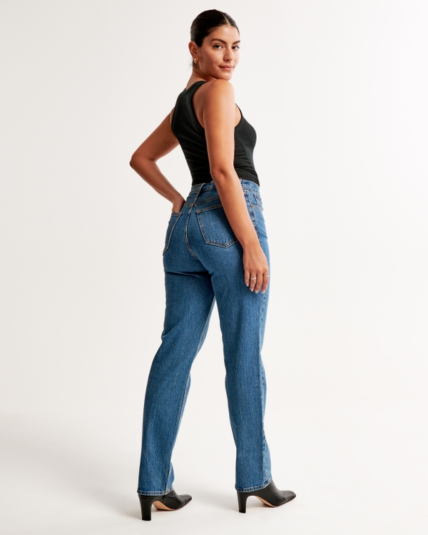 Jeans rectos de cintura alta, Moda de Mujer