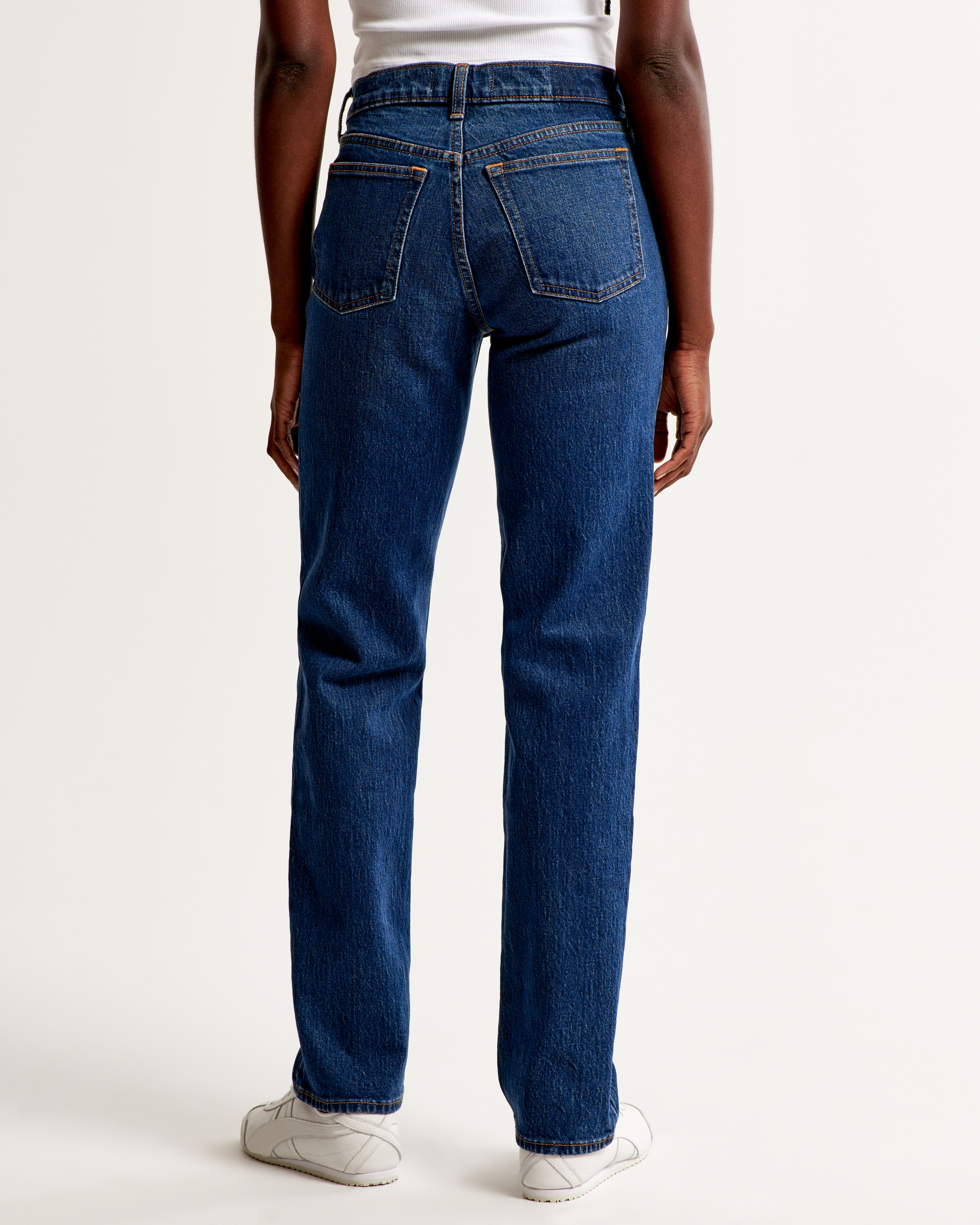 ★ ★ South Mid Blue 90s Straight Fit Eco Cool De Women's Mid Rise 90s Straight Jean | Women's Clearance