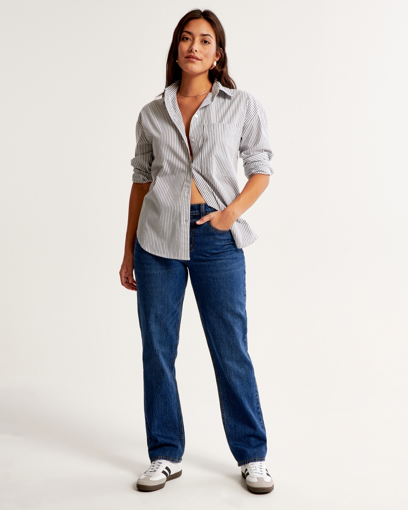 Curve Love Mid Rise 90s Straight Jean