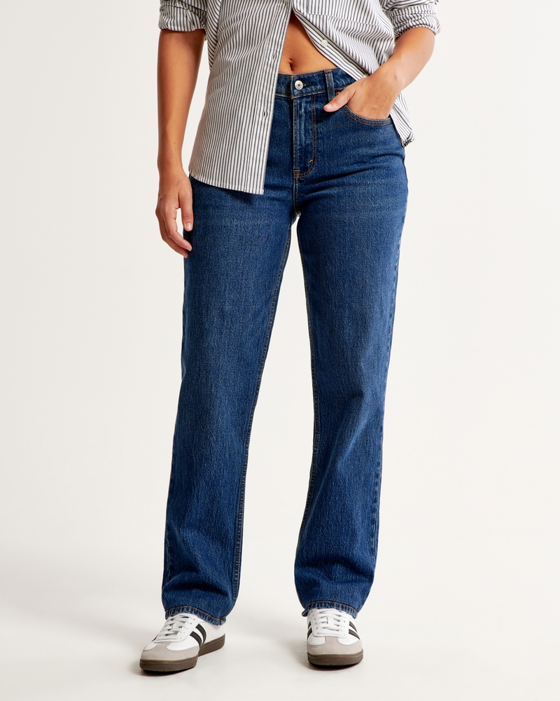 Curve Love Mid Rise 90s Straight Jean