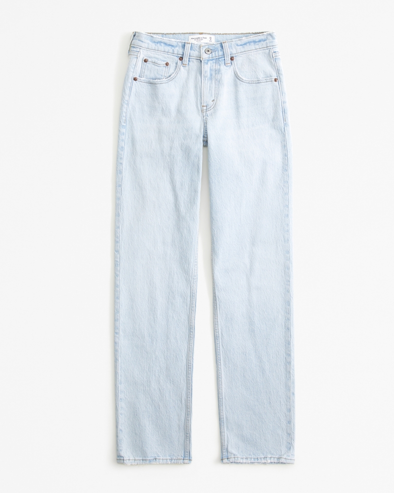 ★ ★ South Mid Blue 90s Straight Fit Eco Cool De Women's Mid Rise 90s Straight Jean | Women's Bottoms