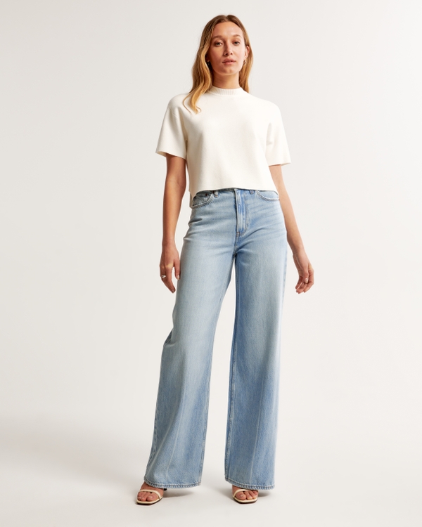 BDG Tamara Baggy Low-rise Wide Leg Jean in Blue