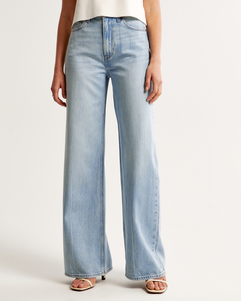 High-waist wideleg jeans