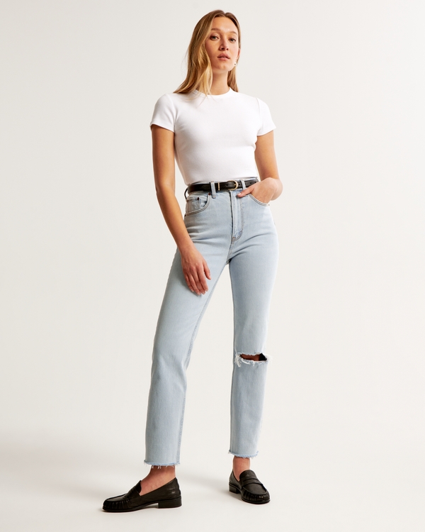 Ultra High Rise Ankle Straight Jean