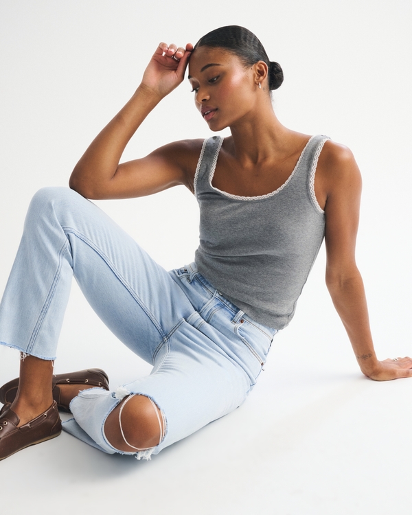 Curve Love Ultra High Rise Ankle Straight Jean