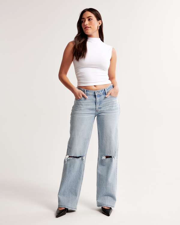 Women's Curve Love Low Rise Baggy Jean | Women's Clearance