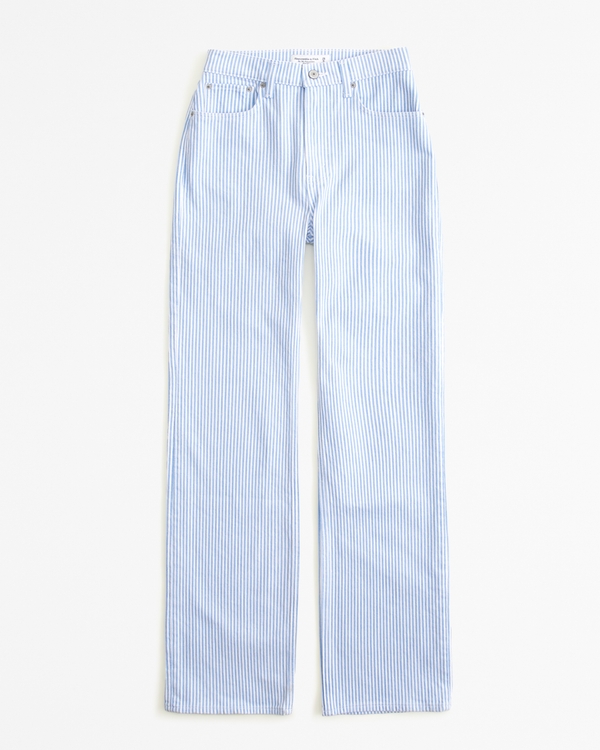 Curve Love High Rise 90s Relaxed Jean, Blue Stripe