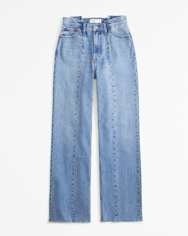 Curve Love High Rise 90s Relaxed Jean, Medium Vertical Splice