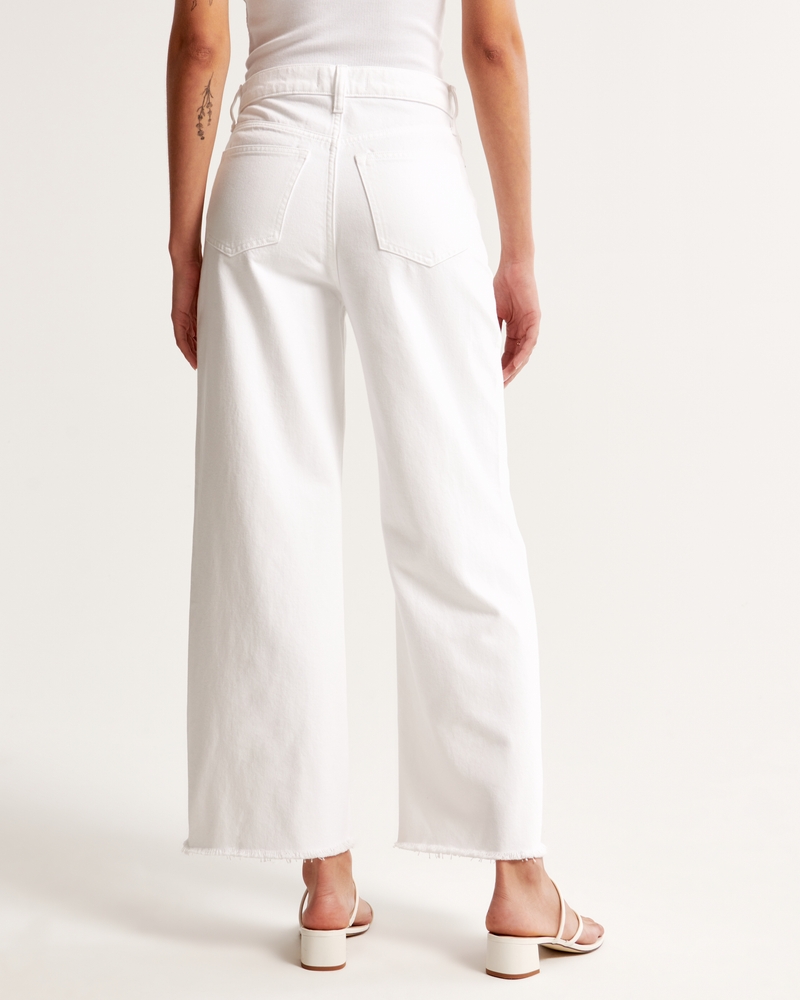 High Rise Cropped Wide Leg Jean