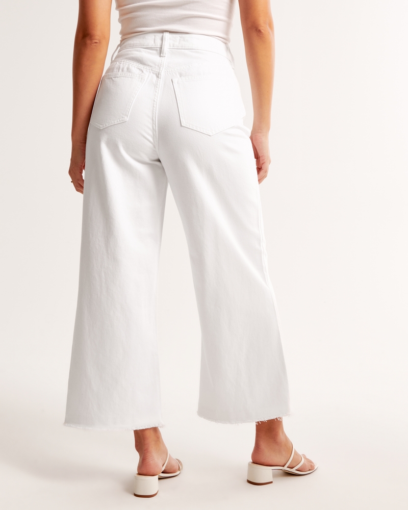 Women's Curve Love High Rise Cropped Wide Leg Jean Women's