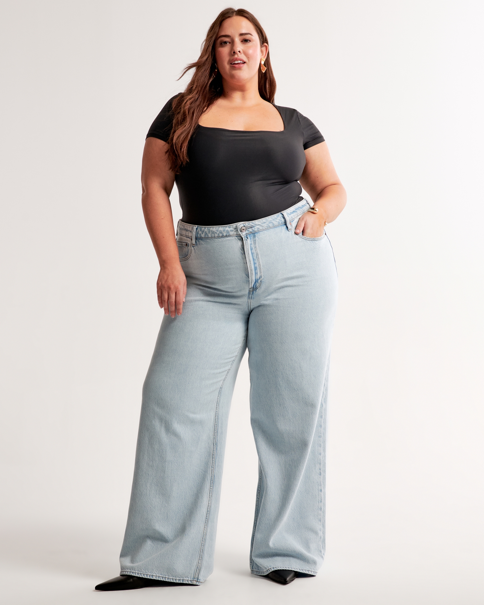 Curve Love High Rise Wide Leg Jean