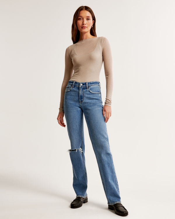 Mid Rise 90s Straight Jean