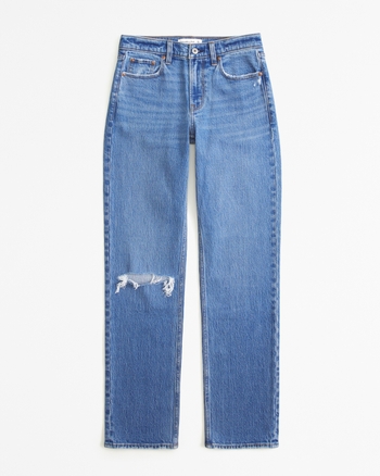 Women's Mid Rise 90s Straight Jean