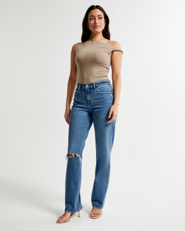 Curve Love Mid Rise 90s Straight Jean