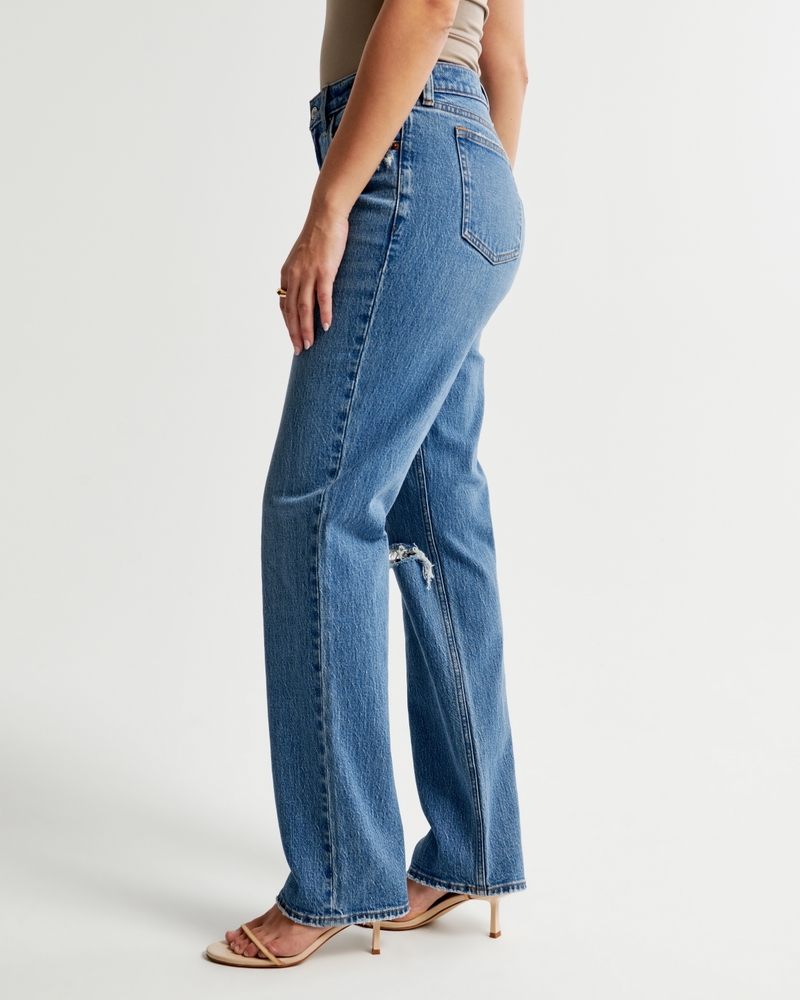 Women's Curve Love Mid Rise 90s Straight Jean, Women's Clearance