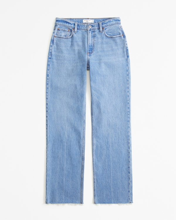 Low Rise Baggy Jean, Medium With Raw Hem view 1