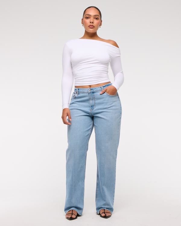 Light Blue Drop Waist Wide Leg Oversized Baggy Jeans – KesleyBoutique