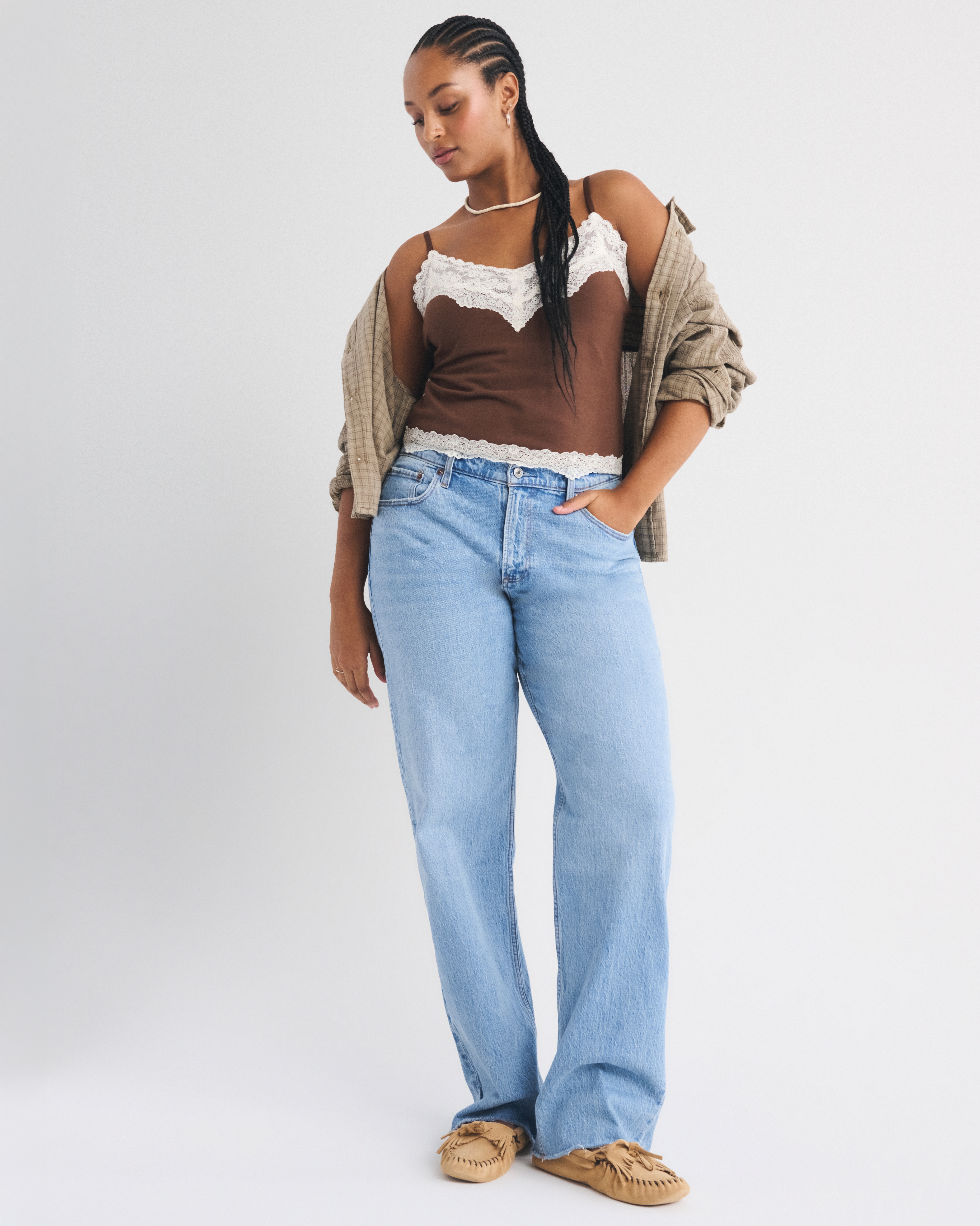 Abercrombie & Fitch Curve Love Low Rise Baggy Jean