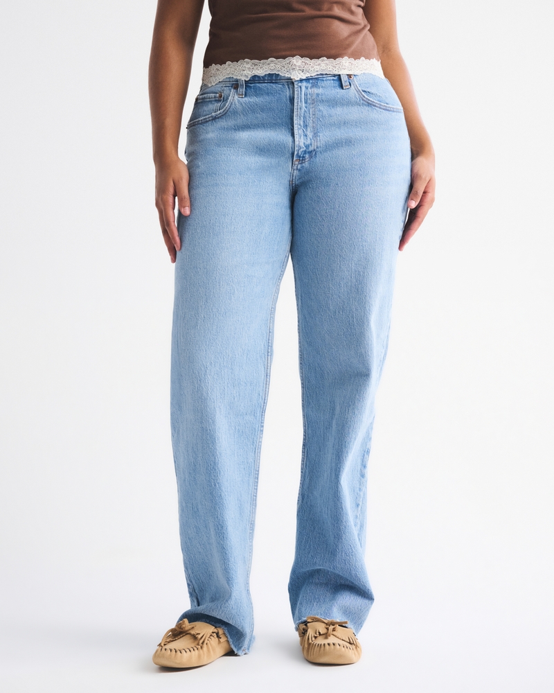 Women's Curve Love Low Rise Baggy Jean Women's Bottoms