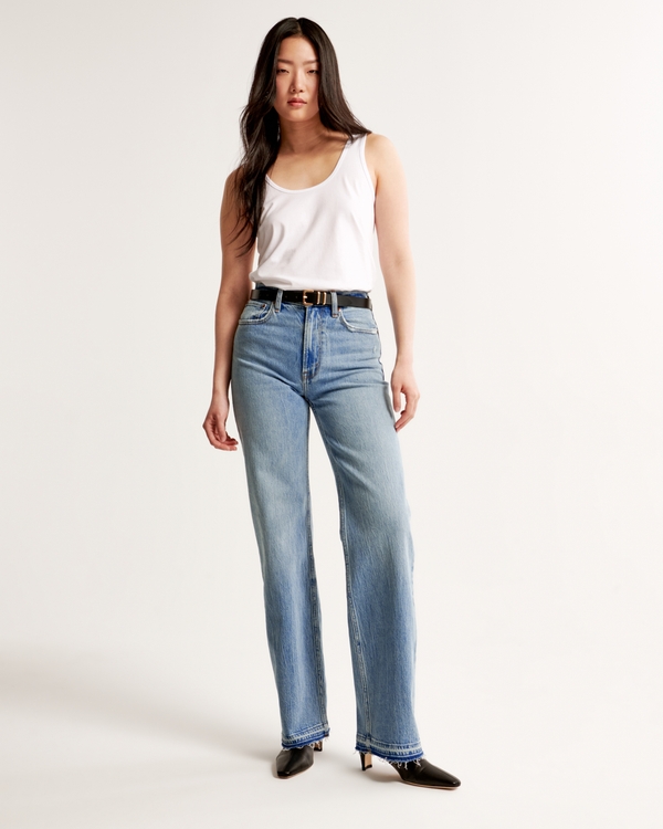 High Rise 90s Relaxed Jean, Medium With Let Down Hem