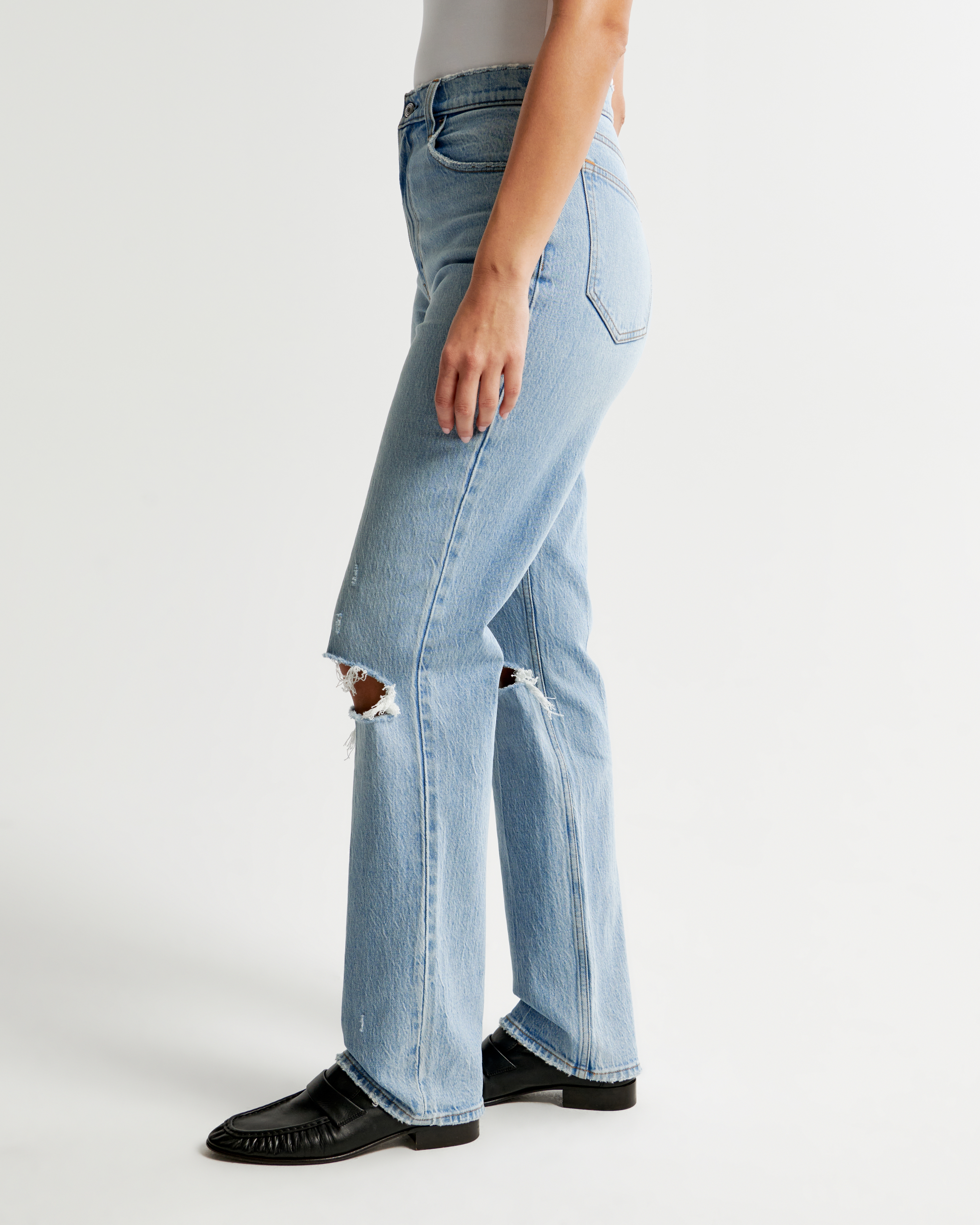 Abercrombie & Fitch Curve Love The 90s Straight cheapest Ultra High Rise Split Hem