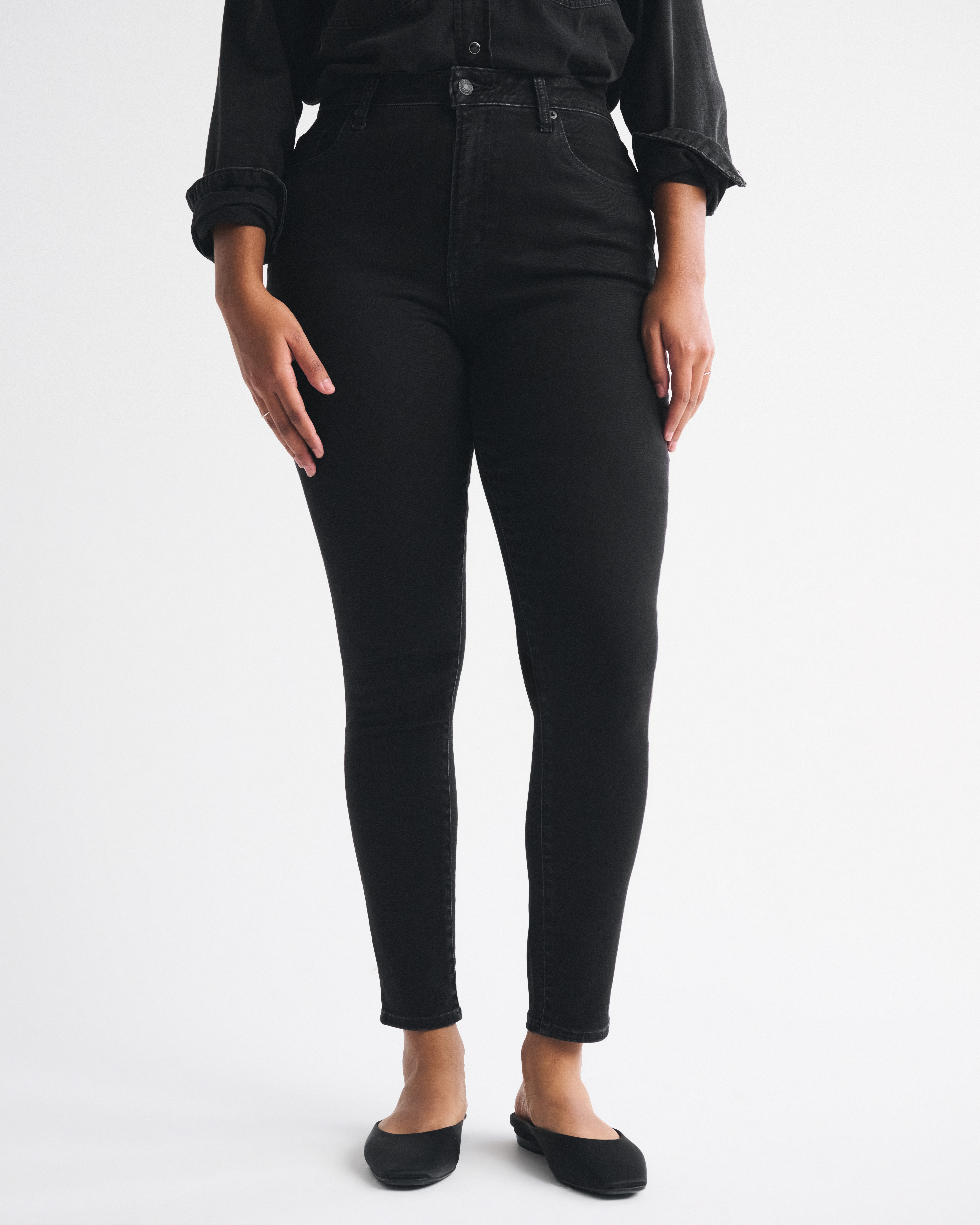 Женские джинсы Abercrombie & Fitch Curve Love High Rise Super Skinny Ankle Jean — фото 3