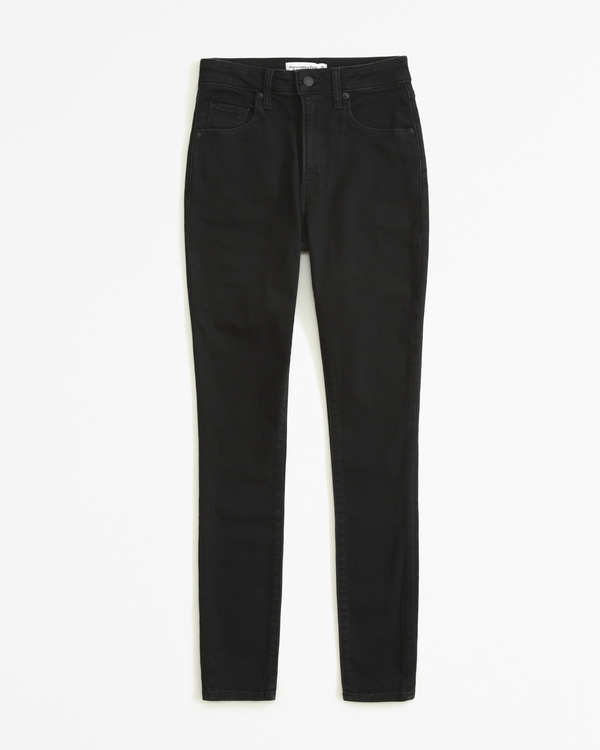Curve Love High Rise Super Skinny Ankle Jean, Black view 1