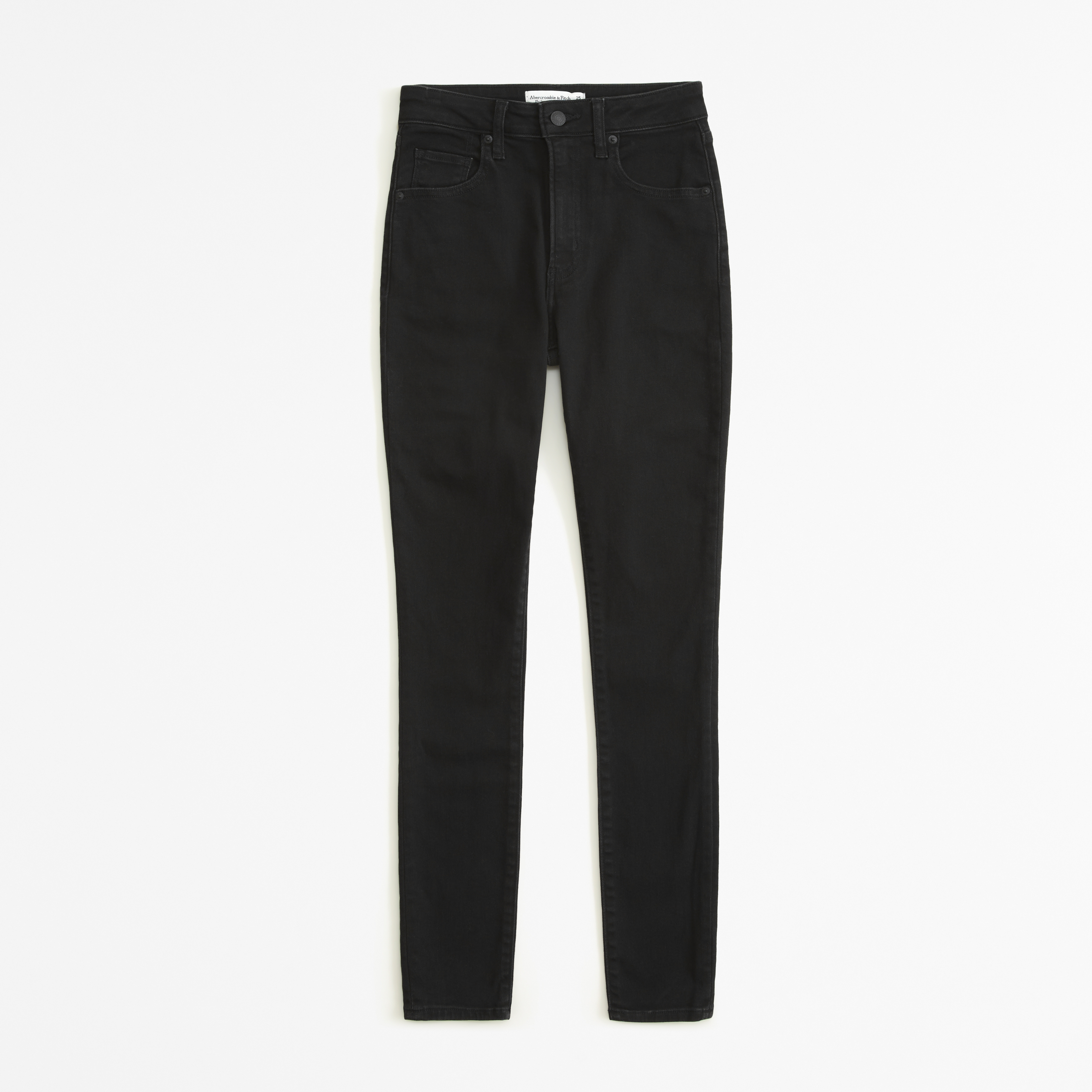 Abercrombie & Fitch High Rise Super Skinny Ankle Jean In Black